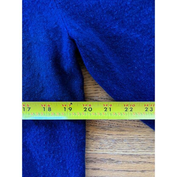 THE MEN'S STORE Bloomingdale’s Blue 100% Cashmere 1/4 Zip Sweater   Mens Size M - Picture 4 of 6